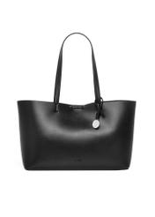 Black large women's handbag TOREC-1258-99(Z26), product view from the front on a white background.