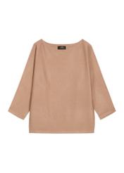 Women's camel blouse BLUDT-0178-1D(Z26) - front product view, on a white background.
