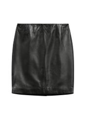 Women's leather pencil skirt SPCDS-0034-99(KS), front product view on white background.