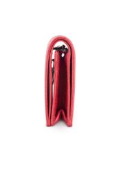 Red leather women's wallet PORES-0944G-42(Z25), product view from the side on a white background.