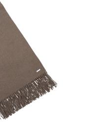 Beige women's scarf with wool SZADT-0233-1K(Z26) - close-up of detail, on white background.