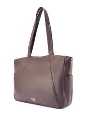 Brown leather women's shopper bag TORES-1255-1I(W26)