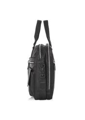 Black leather men's bag TORMS-0047N-99(Z24)-03