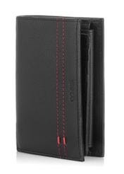 Men's leather wallet with stitching PORMS-0521-99(W23)-02