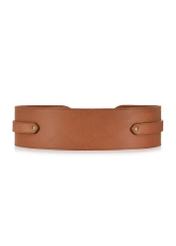 Brown wide leather belt for women PASDS-0309-88(W24)-02