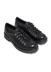 Black leather men's shoes BUTYM-0547-99(Z26), diagonal product view on a white background.