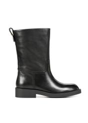 Women's leather ankle boots BUTYD-1216-99(Z25), product view from the side on a white background.