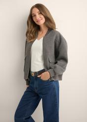 Women's short wool jacket PLADT-0079-9D(Z26)