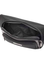 Black men's waist bag TORMN-0380-98(Z25), product view from the inside on a white background.