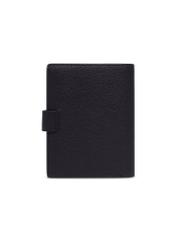 Black men's leather wallet PORMS-0720-99(Z26), product view from the back on a white background.