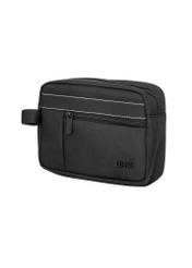 Black men's cosmetic bag TORMN-0425-99(Z26), diagonal product view on a light background.