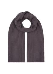 Men's gray winter scarf SZAMT-0016-9B(Z26), product view from the front on a white background.