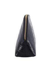 Croco leather women's cosmetic bag TORES-1439-9G(Z26), side product view on white background.