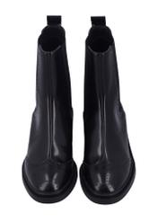 Women's black leather Chelsea boots BUTYD-1301-9F(Z26), front product view on white background.