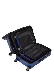 Set of 19'/24'/28' wheeled suitcases WALPC-0012-7C(W26), product view inside on white background.