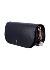Small black elegant women's handbag with chain TOREC-1388-99(Z26), diagonal product view on a white background.
