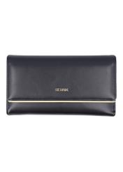 Black large women's wallet POREC-0449-99(Z26), front product view on white background.