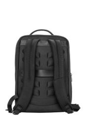 Black men's backpack with a pouch TORMN-0442-99(Z26)
