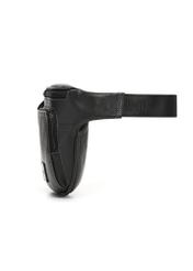 Men's black leather waist bag TORMS-0529-99(Z26) - side product view, on a white background.