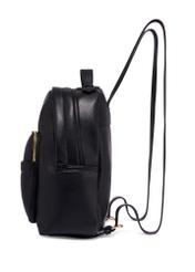 Black women's backpack TOREC-1253-9I(Z26) - side view of the product, on a white background.
