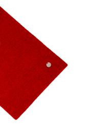 Red women's scarf with viscose SZADT-0222-4B(Z26), close-up of product detail on a white background.
