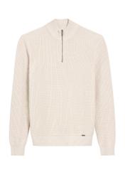 Beige men's sweater SWEMT-0175-80(Z25), front product view on white background.