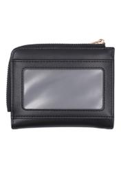 Small black women's wallet POREC-0400A-99(Z26), rear view of the product on a white background.