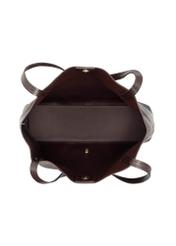 Burgundy croco women's shopper bag TOREC-1304-4D(Z26), product view inside on white background.