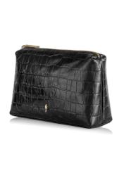 Women's black leather cosmetic bag TORES-1013-99(W24)-02