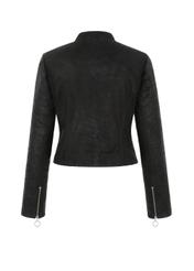 Women's leather transitional jacket KURDS-0369-1195(W22)-04