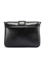 Black small leather handbag TORES-1150-99(Z25), product view from the back on a white background.
