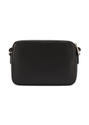 Black small women's handbag TOREC-1175-99(W26) - product view from the back, on a white background.