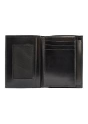 Leather black men's wallet PORMS-0640-99(W25)