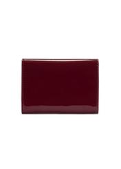 Burgundy medium women's wallet POREC-0419-49(Z25) - back view of the product on a white background.