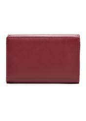 Burgundy women's wallet POREC-0426-49(Z25), product view from the back on a white background.