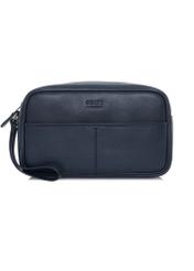 Navy blue leather men's cosmetic bag TORMS-0182D-69(W25)-01