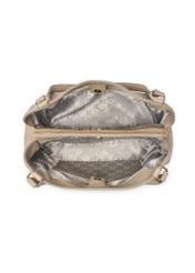 Beige leather women's shopper bag TORES-1264-1B(W26), product view inside on white background.