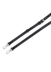 Black women's trunk handbag TOREC-1339-99(Z26), view of the product strap on a white background.