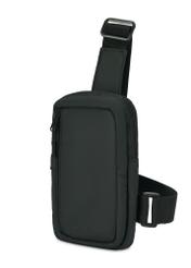 Small black men's pouch TORMN-0363-99(Z25), diagonal product view on white background.