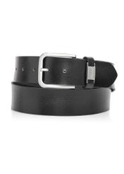 Navy blue leather men's belt PASMS-0129-69(Z24)