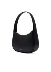 Black small leather women's handbag TORES-1263-99(W26), diagonal product view on white background.