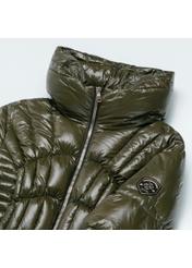 Women's quilted olive jacket KURDT-0320-54(Z21)-06