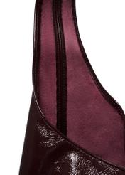 Burgundy leather shopper bag TORES-1372-4D(Z26), close-up of the product interior on a white background.