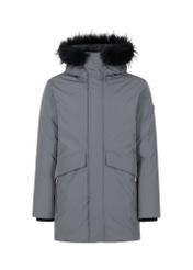 Grey men's hooded jacket KURMT-0320-91(Z23)-06