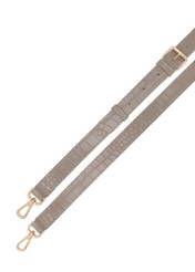 Beige women's croco messenger bag TOREC-0880-1D(W26), view of the product strap on a white background.
