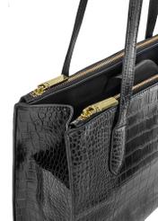 Black croco women's handbag TOREC-0963-97(Z24) pic. 9