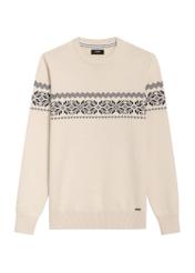 Beige men's sweater SWEMT-0177-80(Z25)