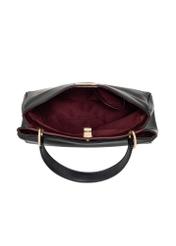 Black women's shoulder bag TOREC-1376-99(Z26), product view from above on a white background.