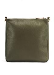 Women's khaki shoulder bag TOREC-0708B-55(Z25), product view from the back on a white background.