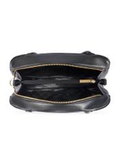 Black leather business women's bag TORES-1240-99(W26) - product view from above, on white background.